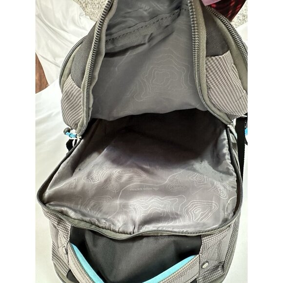 HIGH SIERRA BACKPACK, AQUA/GREY, MULTI-POCKET, 20" X 15", Good COND. - Picture 11 of 16
